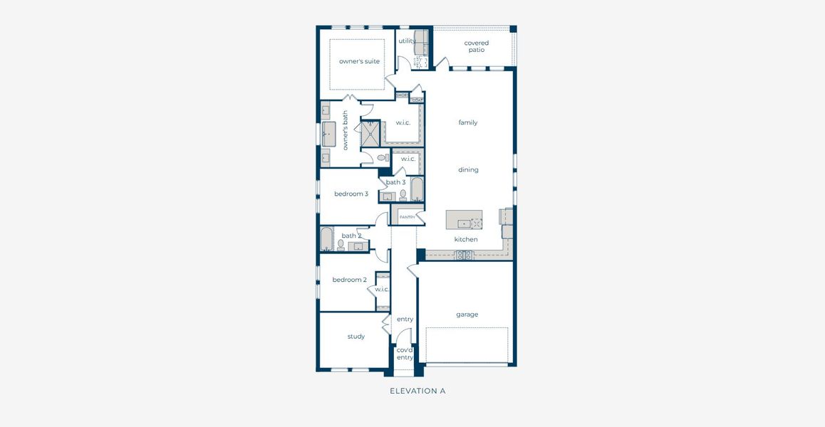 2D floor plan layout for the Brice III by Normandy Homes in Rainwater Crossing, Celina, TX (Image 3). 2D floor plan layout for the Brice III by Normandy Homes in Rainwater Crossing, Celina, TX (Image 3).