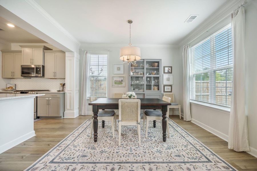 Furnished interior view inside a new home in Cordgrass Landing, Johns Island (Image 32).