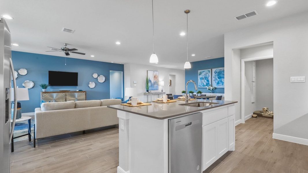 Furnished interior view inside a new home in Sandstone Estates, Granbury (Image 7). Furnished interior view inside a new home in Sandstone Estates, Granbury (Image 7).