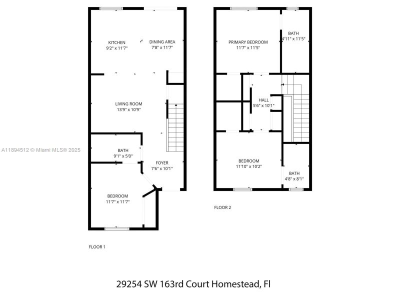 2D floor plan layout of this home in , Homestead, FL (Image 3). 2D floor plan layout of this home in , Homestead, FL (Image 3).