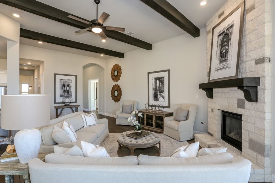 Representative furnished interior of a home built from the Fredericksburg by Beazer Homes in Amira: Hilltop Collection, Tomball (Image 5).