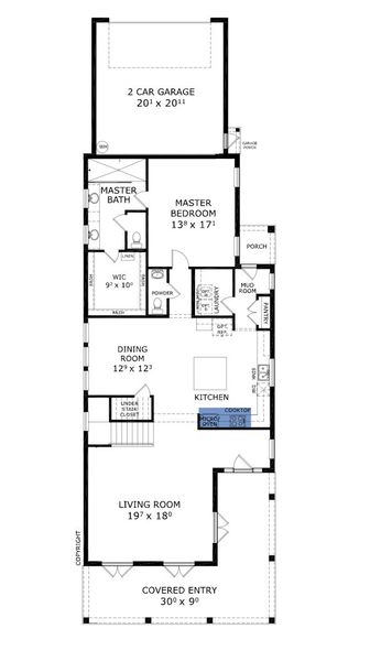 2D floor plan layout for the Tahiti - Heritage Series | 40' Wide Lots by ICI Homes in Laureate Park, Orlando, FL (Image 4). 2D floor plan layout for the Tahiti - Heritage Series | 40' Wide Lots by ICI Homes in Laureate Park, Orlando, FL (Image 4).