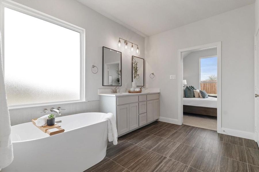 Furnished interior view inside a new home in University Park at Northpointe, Denton (Image 37).