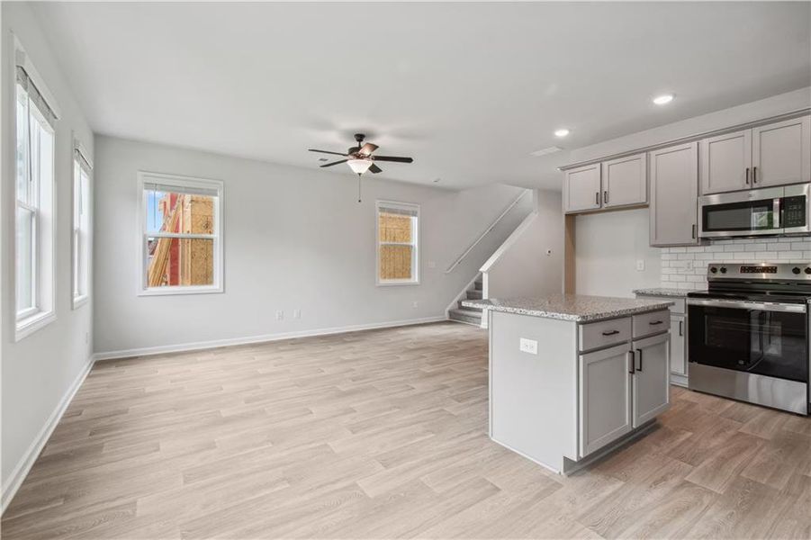 Furnished interior view inside a new home in , Cleveland (Image 11).