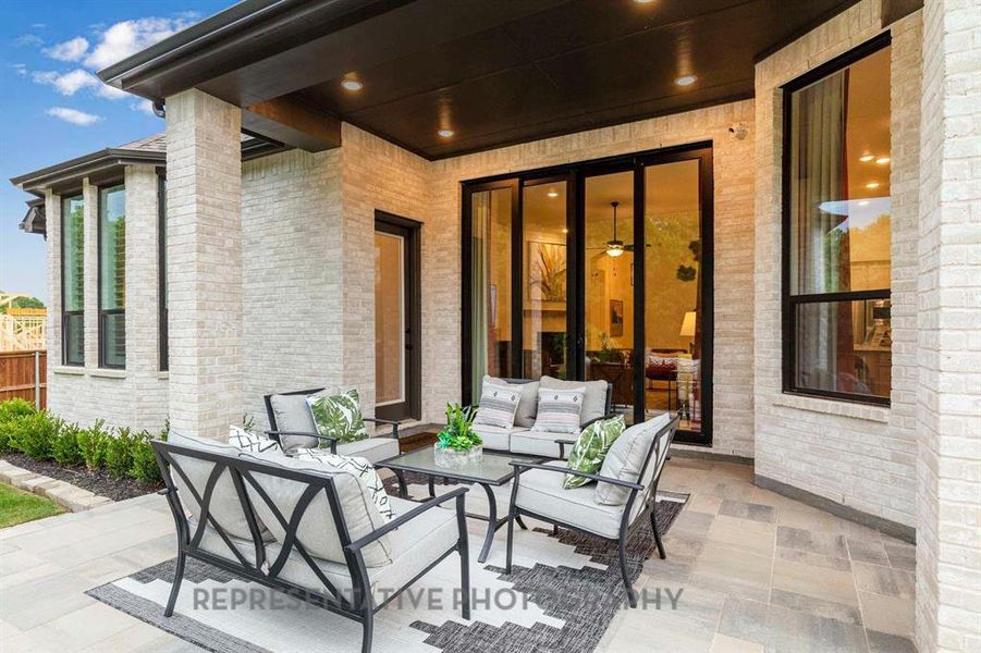 Exterior details and patio area of a home in Meraki, Forney (Image 21).