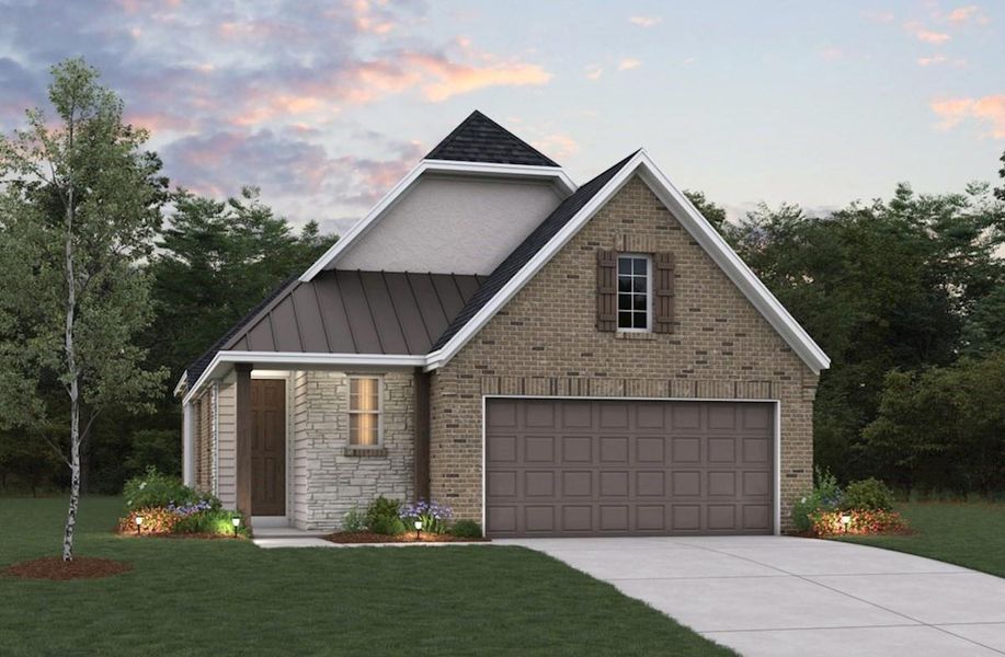 Front exterior of a home in the Ellwood: Signature Collection community, located in Iowa Colony, TX (Image 14).