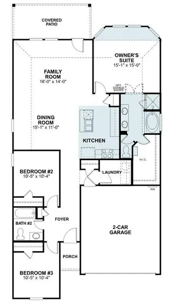 2D floor plan layout of this home in Lago Mar, Santa Fe, TX (Image 4).