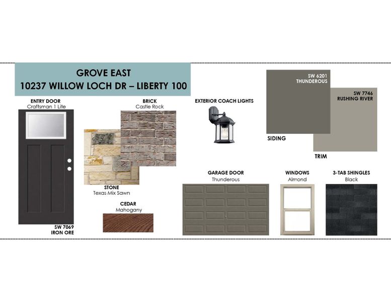 Sample of building materials used in homes in Grove East, Temple (Image 3). Sample of building materials used in homes in Grove East, Temple (Image 3).