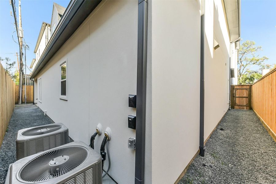 Exterior details and patio area of a home in , Houston (Image 2). Exterior details and patio area of a home in , Houston (Image 2).