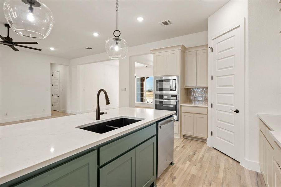 Furnished interior view inside a new home in Settlers Glen, New Fairview (Image 17). Furnished interior view inside a new home in Settlers Glen, New Fairview (Image 17).