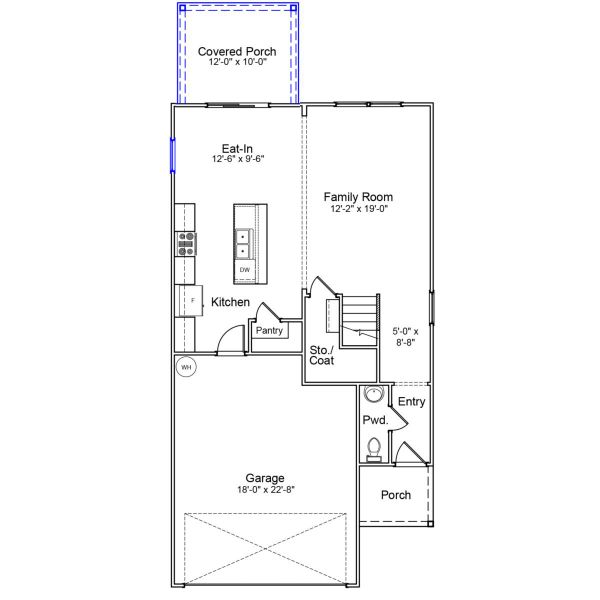 2D floor plan layout of this home in Central Creek, Goose Creek, SC (Image 3).