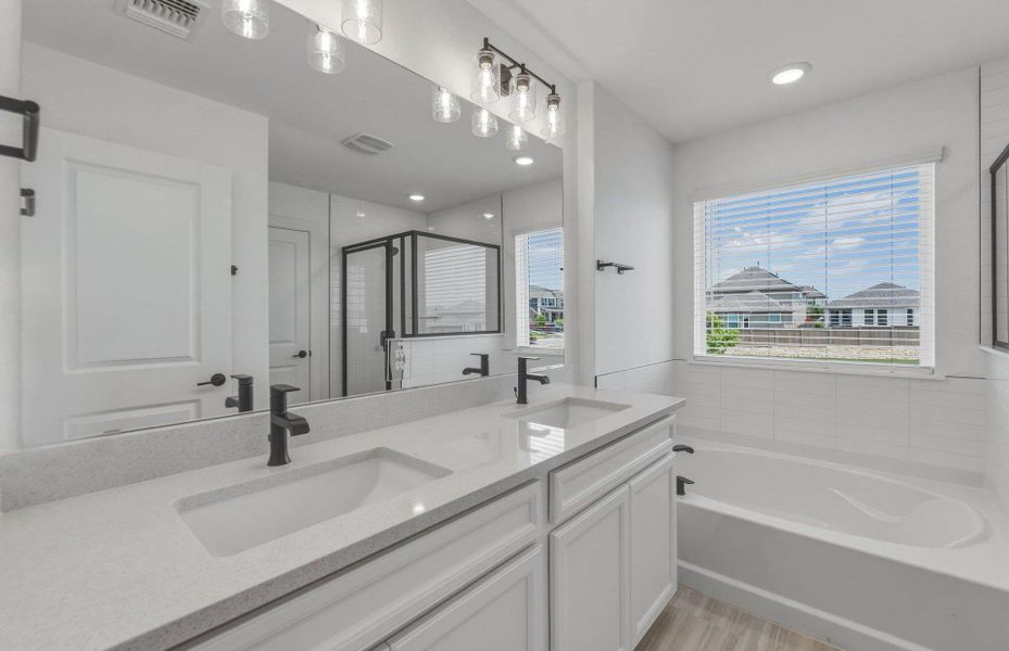 Furnished interior view inside a new home in Horizon Lake, Leander (Image 8).