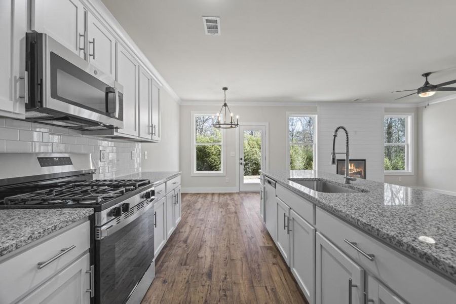 Furnished interior view inside a new home in , Hartwell (Image 7).