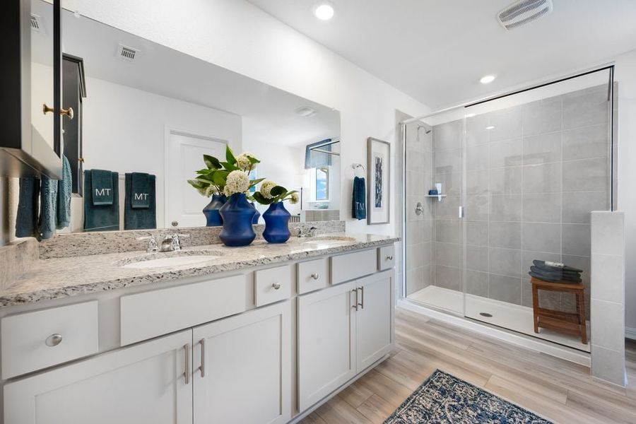 Furnished interior view inside a new home in Village Grove, Dripping Springs (Image 15). Furnished interior view inside a new home in Village Grove, Dripping Springs (Image 15).