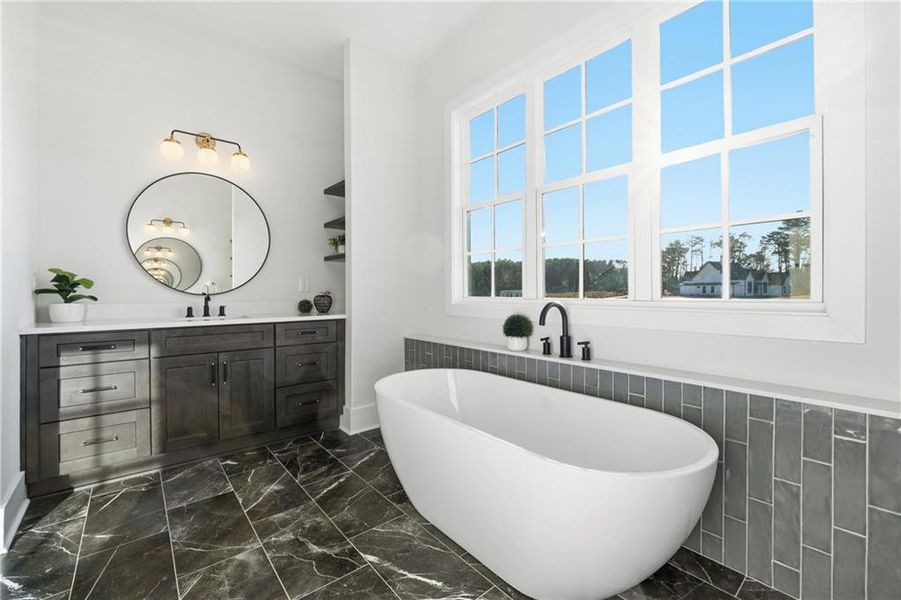 Furnished interior view inside a new home in , Rydal (Image 19).