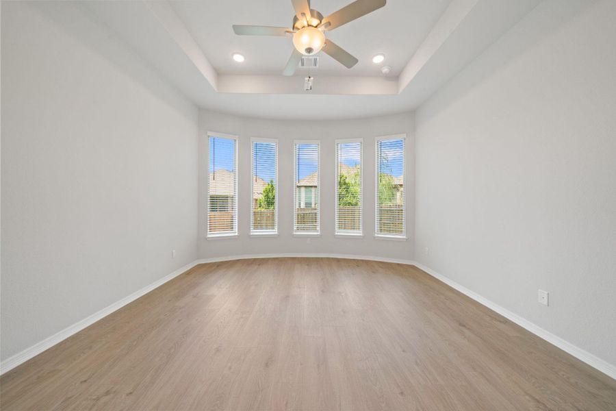 Primary Bedroom with bay windows