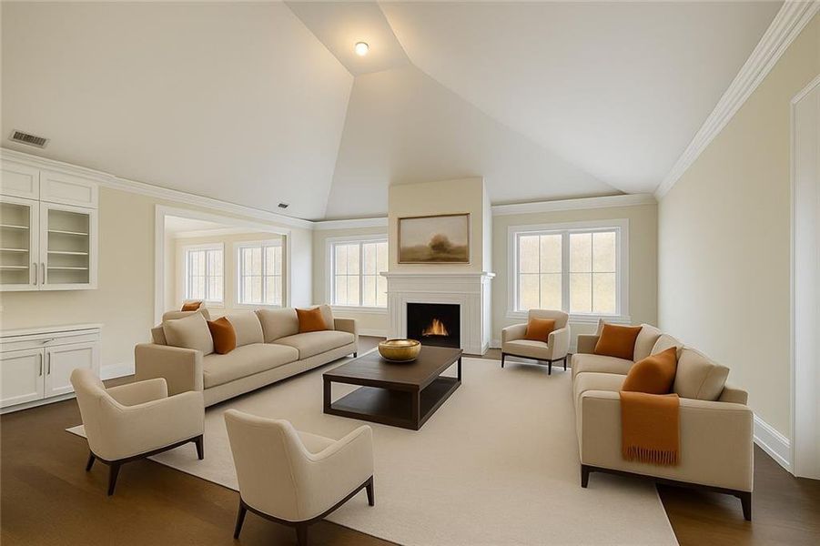 Furnished interior view inside a new home in , Atlanta (Image 4). Furnished interior view inside a new home in , Atlanta (Image 4).