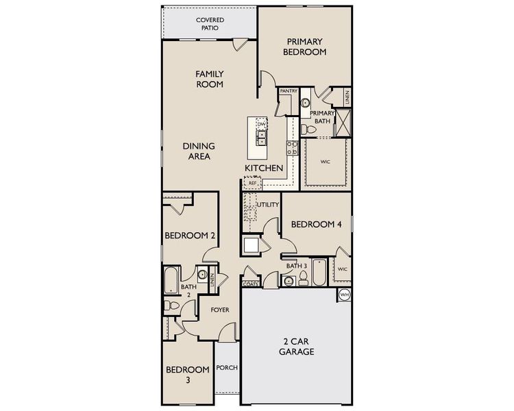 2D floor plan layout of this home in Castlewood South, Taylor, TX (Image 3). 2D floor plan layout of this home in Castlewood South, Taylor, TX (Image 3).
