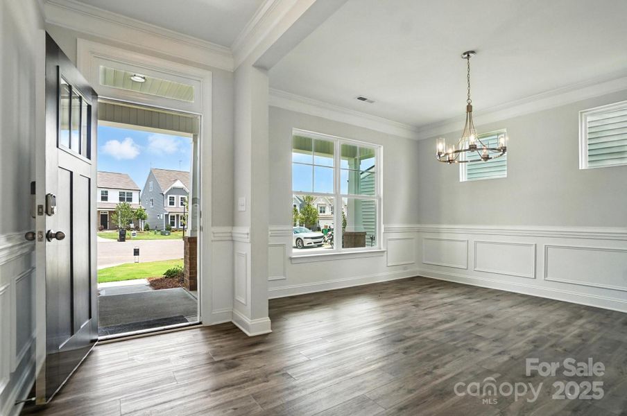 Furnished interior view inside a new home in Hampton Woods, Charlotte (Image 7).