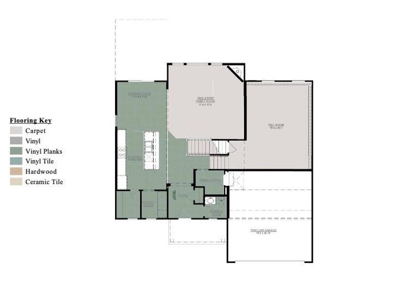 2D floor plan layout of this home in Twin Lakes, Hoschton, GA (Image 5).