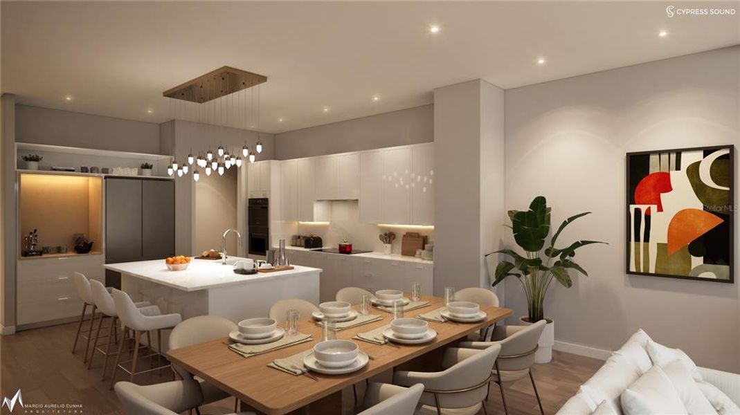 Furnished interior view inside a new home in , Orlando (Image 3).