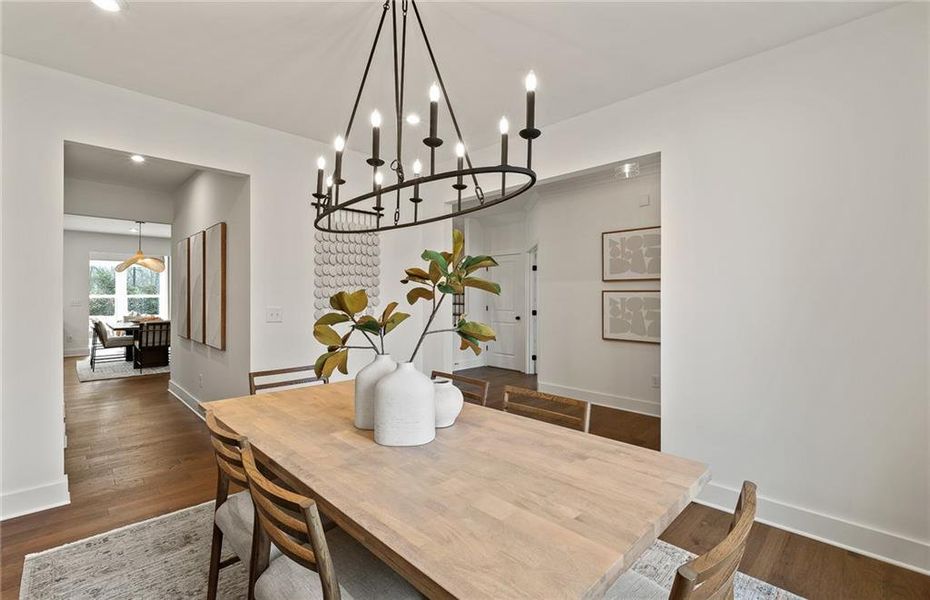 Furnished interior view inside a new home in Reunion, Flowery Branch (Image 11).