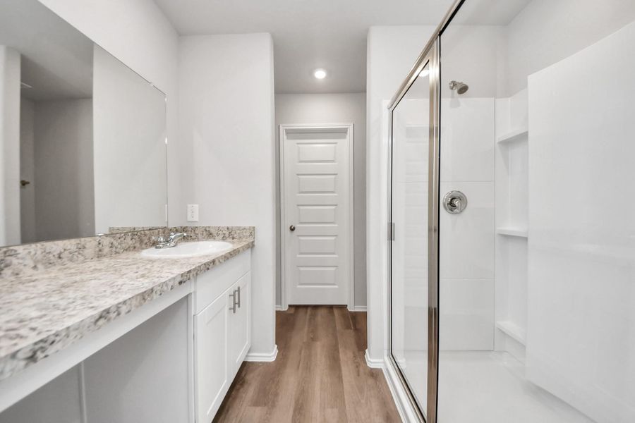 Primary bath with shower