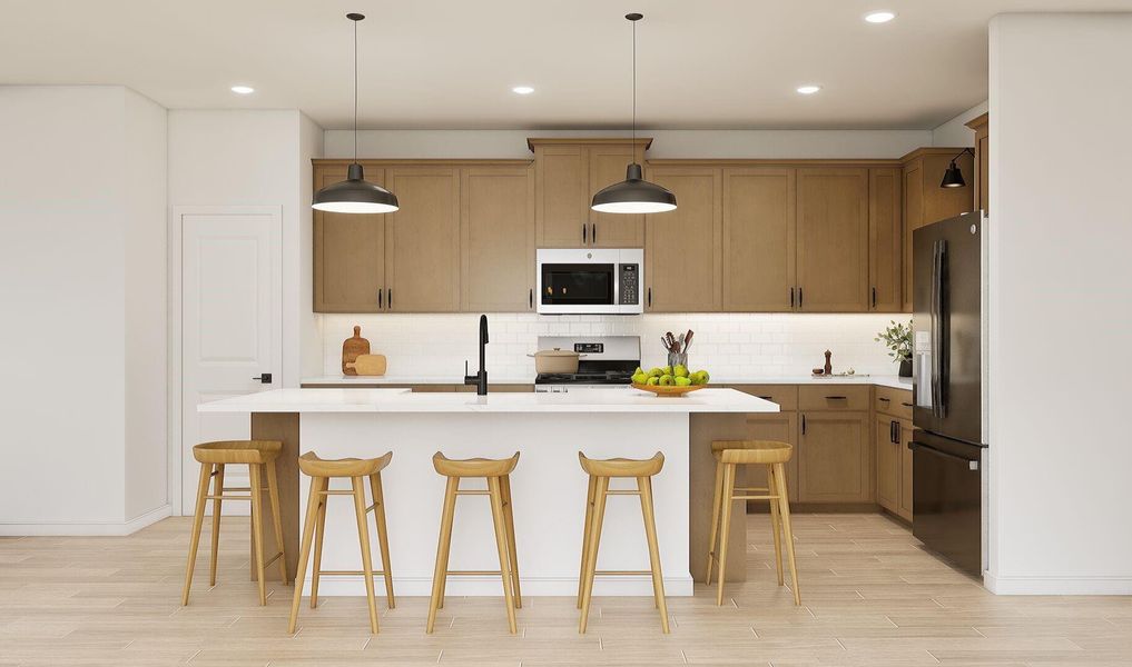 Gourmet island kitchen (*Artist rendering used for illustration purposes only.)