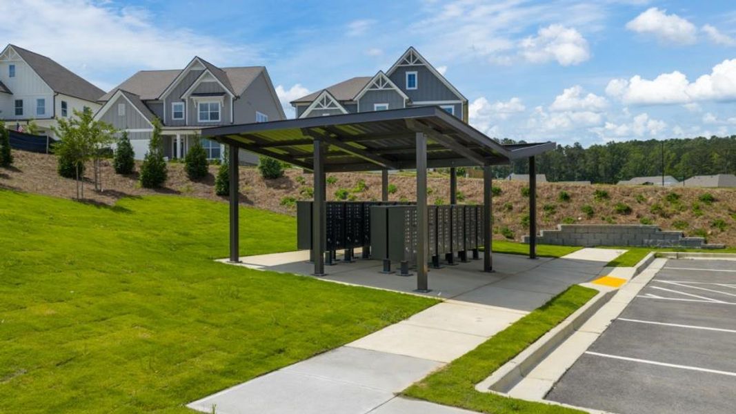 Front exterior of a new home in Hamptons at Riverwood North, Dallas, GA, highlighting curb appeal (Image 2).