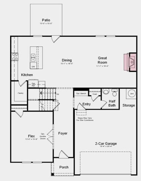 2D floor plan layout of this home in Falls Creek, Flowery Branch, GA (Image 3). 2D floor plan layout of this home in Falls Creek, Flowery Branch, GA (Image 3).