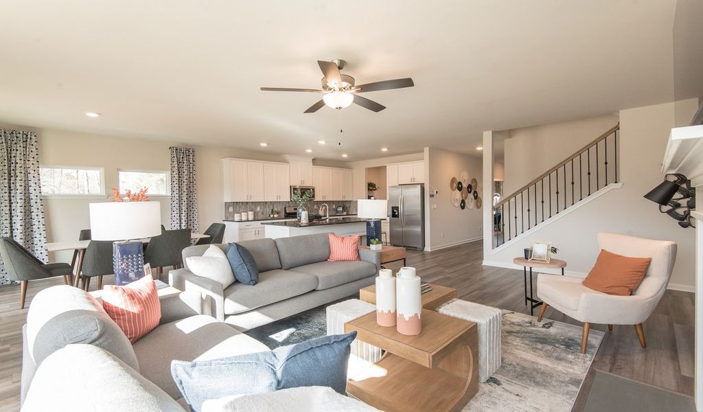 Furnished interior view inside a new home in Creekside at Oxford Park, Fairburn (Image 10).