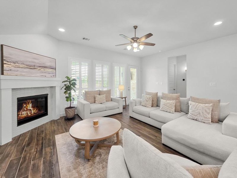 Furnished interior view inside a new home in Artavia, Conroe (Image 12).