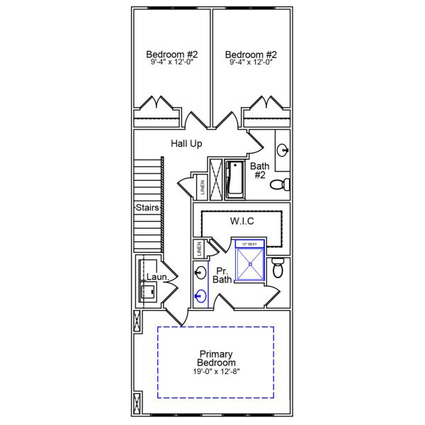 2D floor plan layout of this home in Nichols Landing, Charlotte, NC (Image 3).