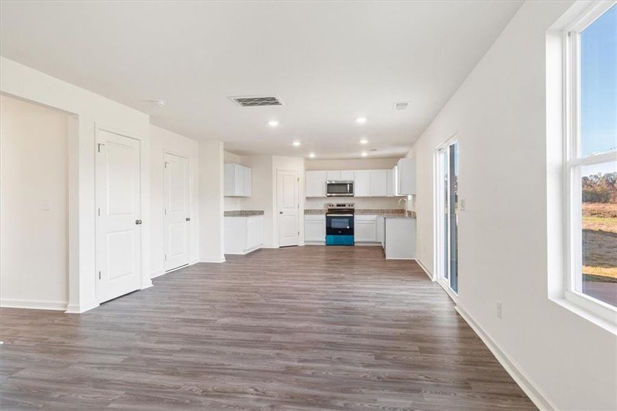 Spacious, unfurnished interior of a new home in The Ridge at Twin Rivers, Covington (Image 13). Spacious, unfurnished interior of a new home in The Ridge at Twin Rivers, Covington (Image 13).