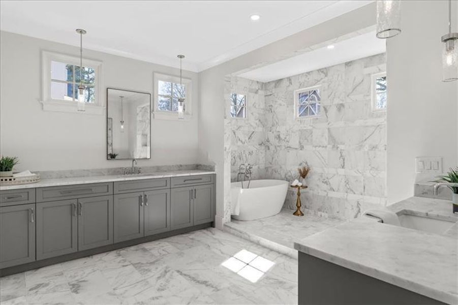 Furnished interior view inside a new home in , Atlanta (Image 65).