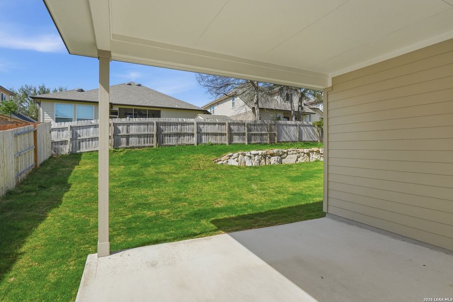 Exterior details and patio area of a home in Buffalo Crossing, Cibolo (Image 3).