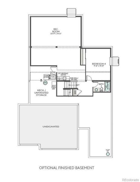 Plan 3508 Finished Basement