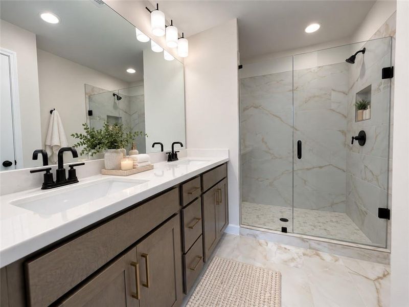 Furnished interior view inside a new home in Townes at South Main, Kennesaw (Image 4).