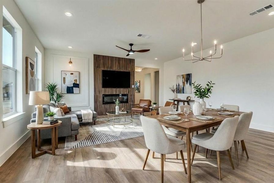 Furnished interior view inside a new home in , Dallas (Image 5).