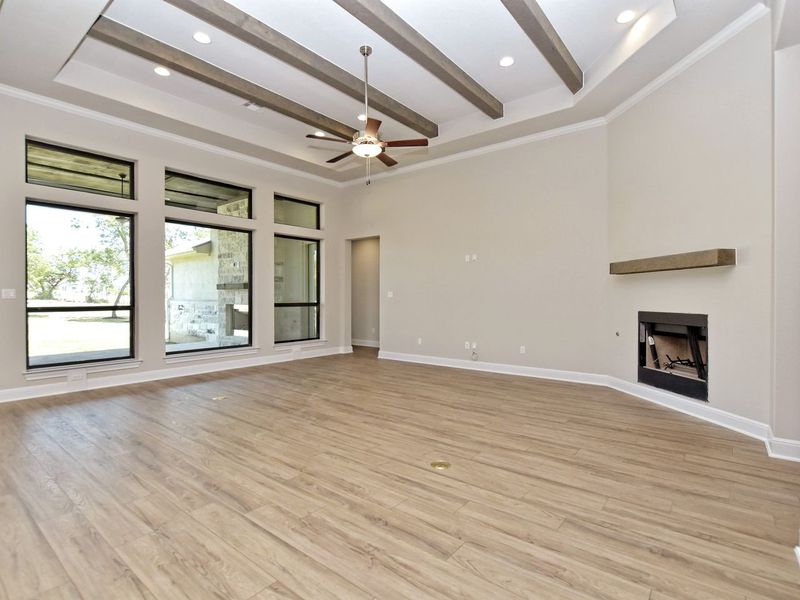 Representative unfurnished interior of a home built from the Avalon by Giddens Homes in Scofield Farms Estates, Georgetown (Image 178).