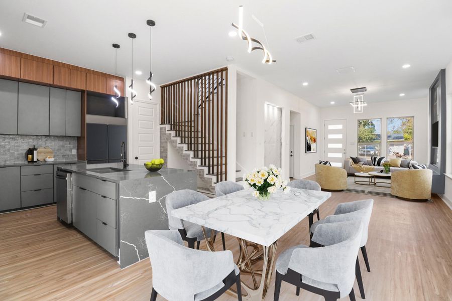 Furnished interior view inside a new home in , Houston (Image 8).