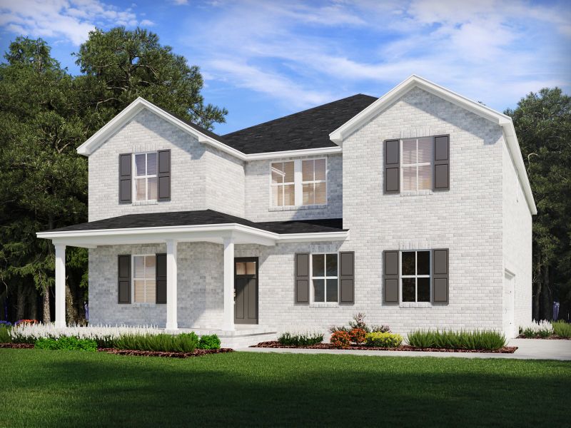 Representative exterior photo of a completed home built from the Clearwater by Meritage Homes in Benders Cove - Estate Series, Mount Juliet, TN (Image 2).