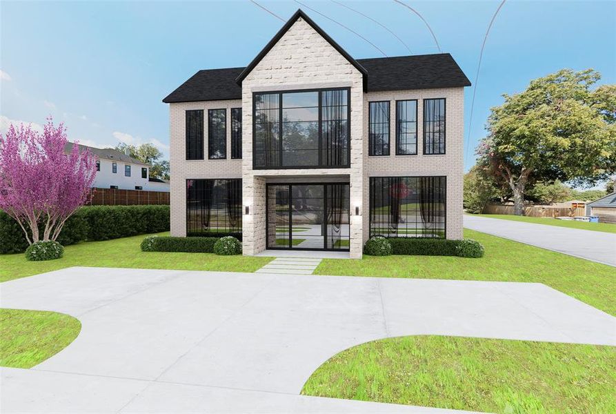 Front exterior of a new home in , Dallas, TX, highlighting curb appeal (Image 2). Front exterior of a new home in , Dallas, TX, highlighting curb appeal (Image 2).