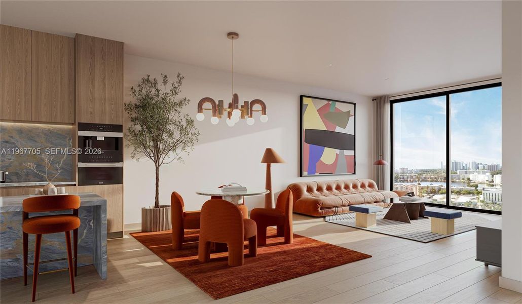 Furnished interior view inside a new home in , Hallandale Beach (Image 11).