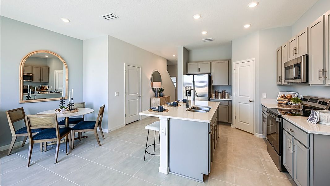 Representative furnished interior of a home built from the Jasmine by Taylor Morrison in Waterstone Townhomes, Groveland (Image 13). Representative furnished interior of a home built from the Jasmine by Taylor Morrison in Waterstone Townhomes, Groveland (Image 13).