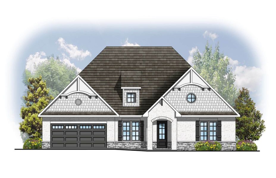 Representative rendering of the exterior for the Cumberland by Cook Bros. Homes (Image 7).