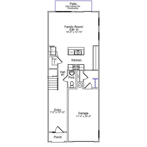 2D floor plan layout of this home in Nichols Landing, Charlotte, NC (Image 2). 2D floor plan layout of this home in Nichols Landing, Charlotte, NC (Image 2).