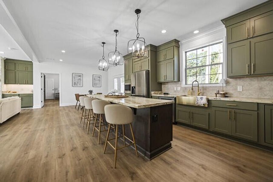 Furnished interior view inside a new home in , Cross (Image 5).