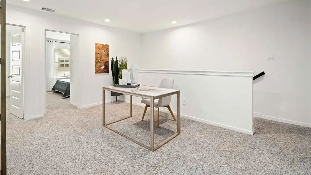 Representative furnished interior of a home built from the CEDAR by D.R. Horton in Alaia Crossing, Houston (Image 14). Representative furnished interior of a home built from the CEDAR by D.R. Horton in Alaia Crossing, Houston (Image 14).