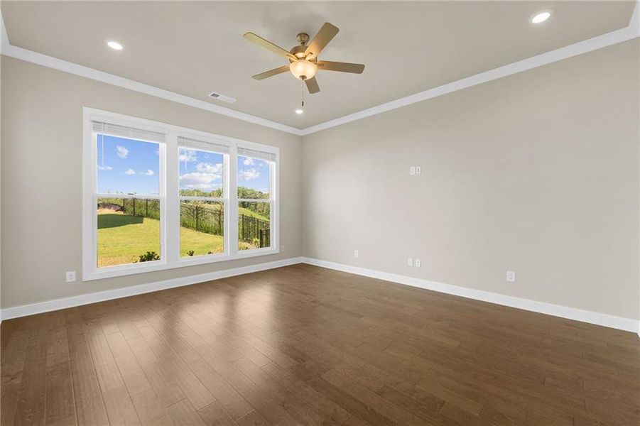 Spacious, unfurnished interior of a new home in Palisades Single Family, Cumming (Image 66). Spacious, unfurnished interior of a new home in Palisades Single Family, Cumming (Image 66).
